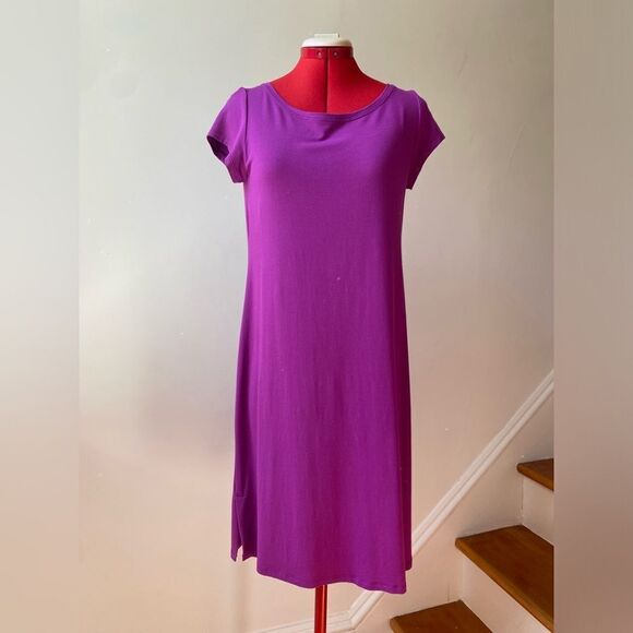 Elieen Fisher Magenta Shift Dress - Picture 7 of 11